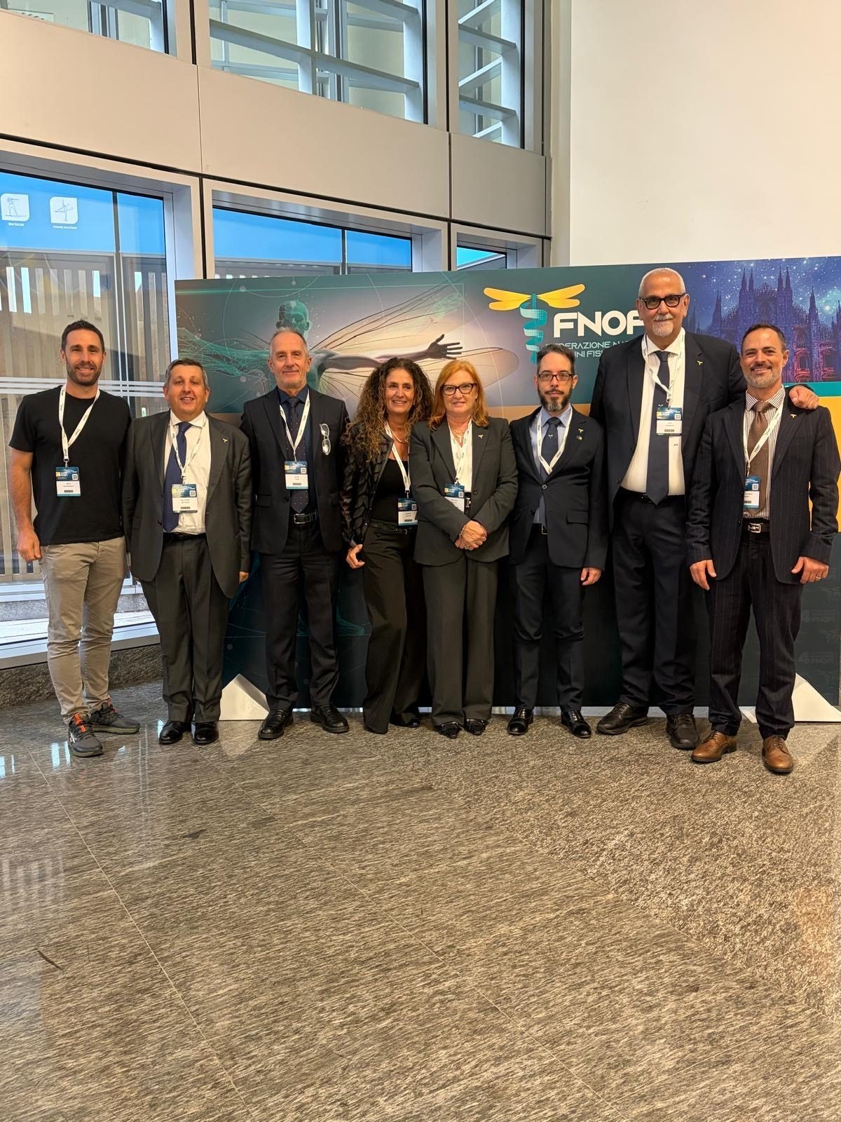 La delegazione di OFI Liguria con il Presidente nazionale FNOFI Dott. Piero Ferrante