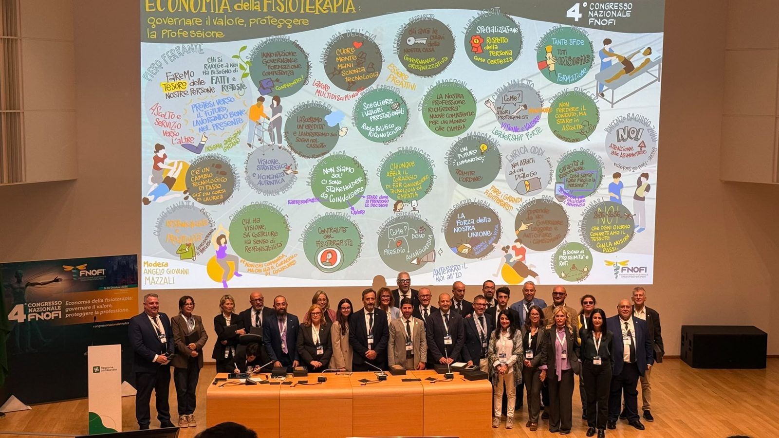 I presidenti degli Ordini territoriali sul palco del 4° Congresso nazionale FNOFI